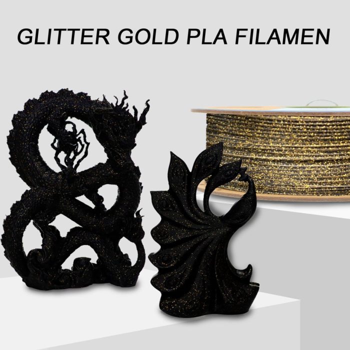 فیلامنت پرینتر سه بعدی درخشان مشکی-طلایی یوسو YouSu Glitter Gold-Black