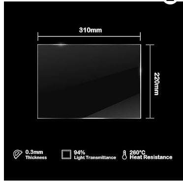فیلم فپ پرینتر سه بعدی Antinsky Film ACF 220 * 310 mm