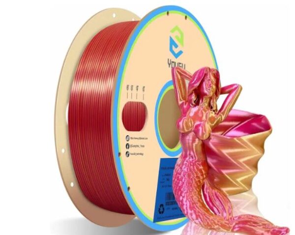 فیلامنت پرینتر سه بعدی دو رنگ یوسو Gold Red