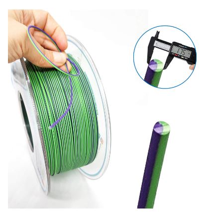فیلامنت پرینتر سه بعدی یوسو مات دو رنگ Green Purple